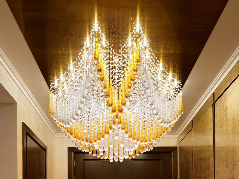 Custom Raindrop Teardrop Lobby Decorative Chandelier