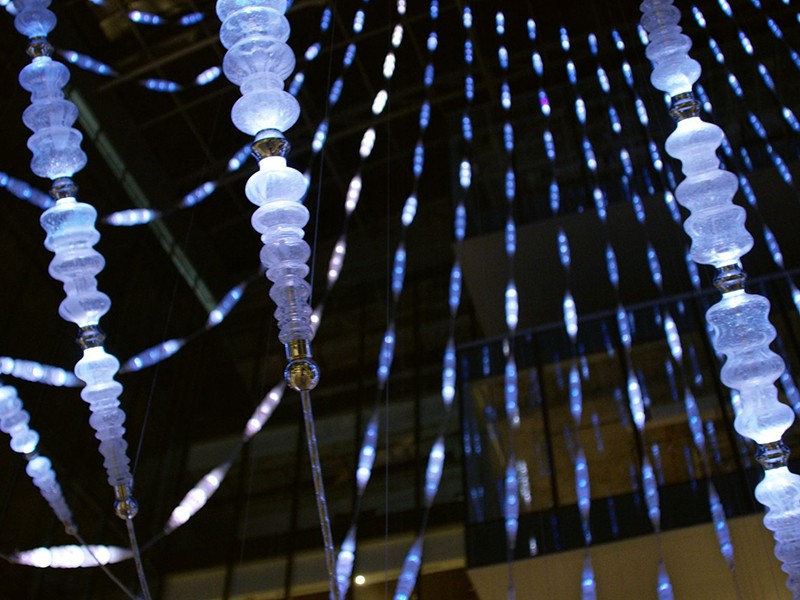 Hotel Lobby Staircase Custom Crystal Chandelier