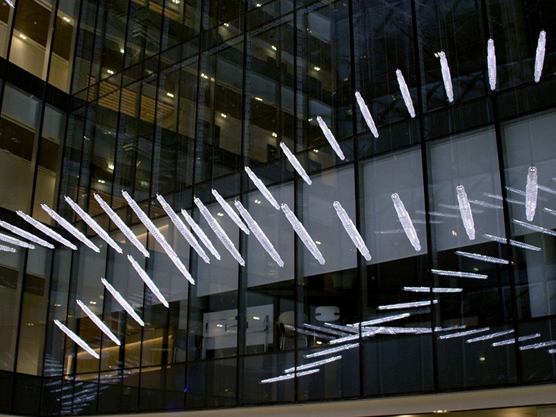 Hotel Lobby Staircase Custom Crystal Chandelier