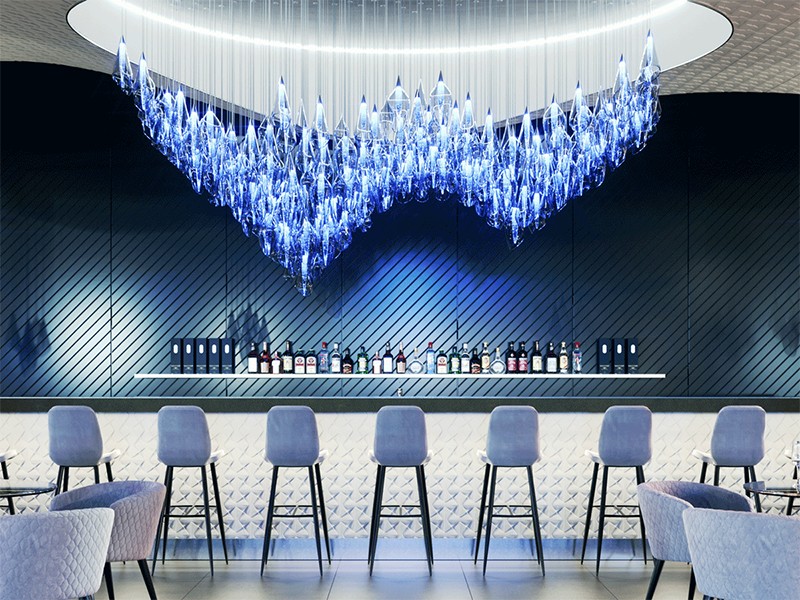 Large Customizable Attractive Superstore Glass Pendant Light