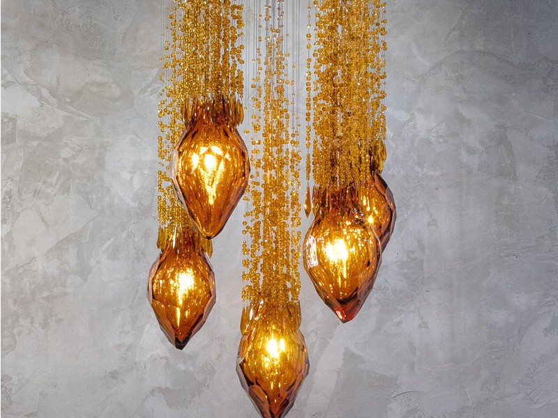 Crystal Chandelier for Villa Staircase Lighting