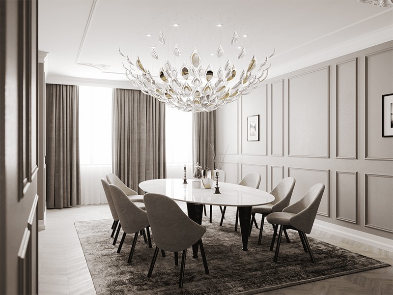 Large Glass Chandelier for Hotel