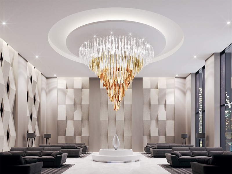 Revolving Staircase Chandelier for Villa