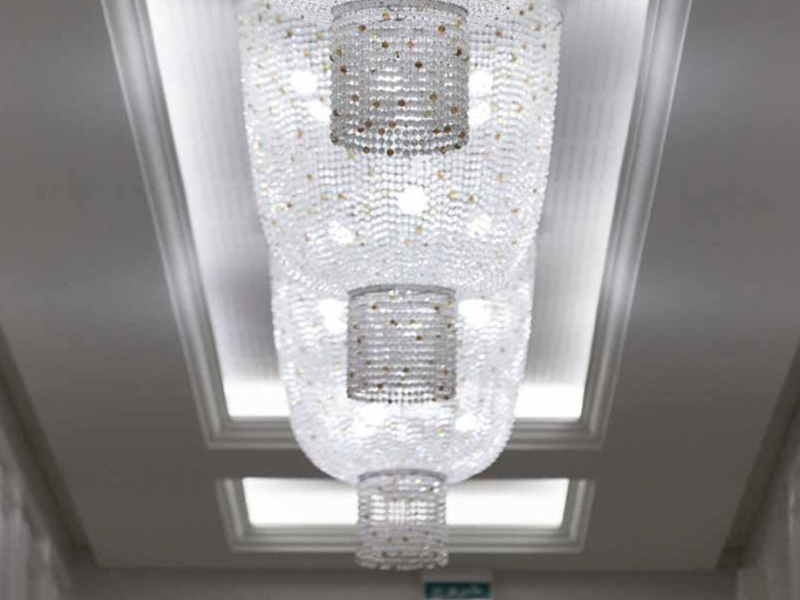 Uniquely Designed Amber Chandelier