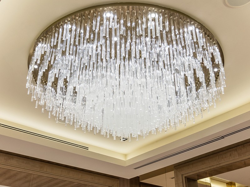 Professional Lobby Crystal Modern Rectangular Chandeliers