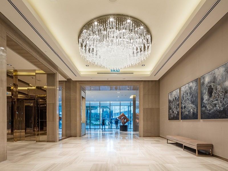 Professional Lobby Crystal Modern Rectangular Chandeliers