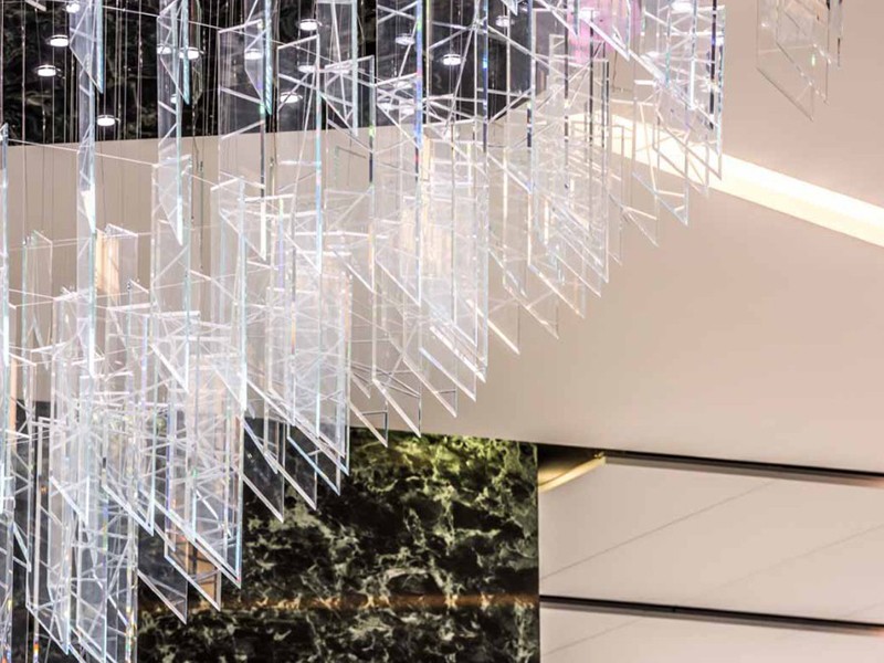 Multi-Layer Crystal Chandelier for Hotel Foyer