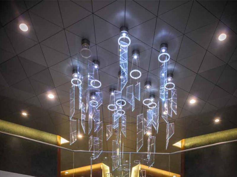 Multi-Layer Crystal Chandelier for Hotel Foyer