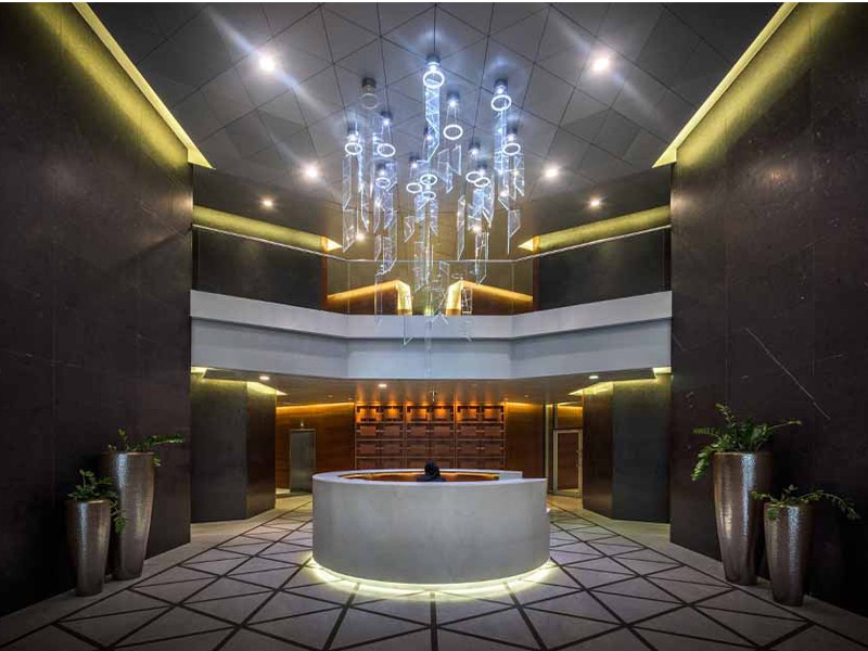 Multi-Layer Crystal Chandelier for Hotel Foyer