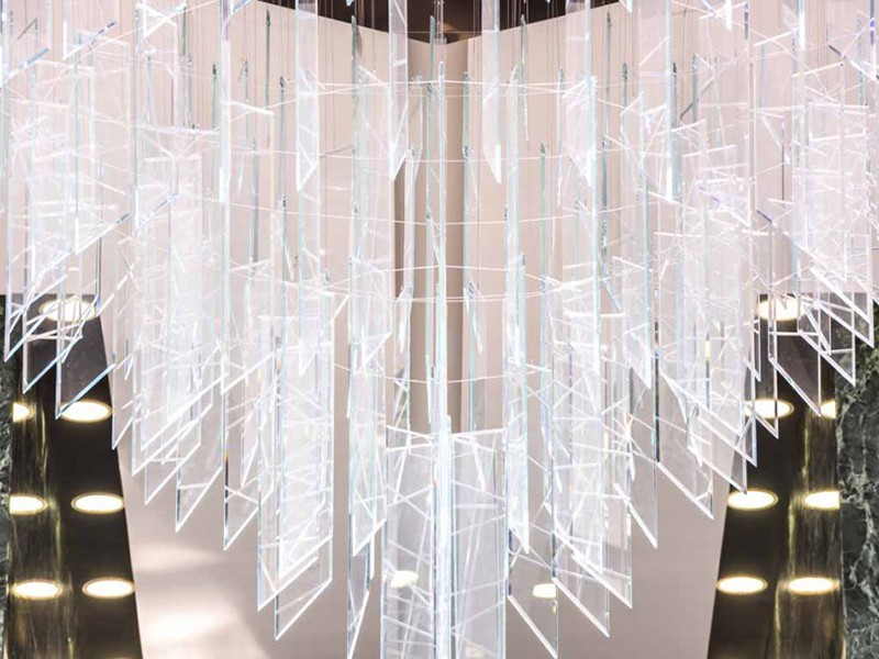 Multi-Layer Crystal Chandelier for Hotel Foyer