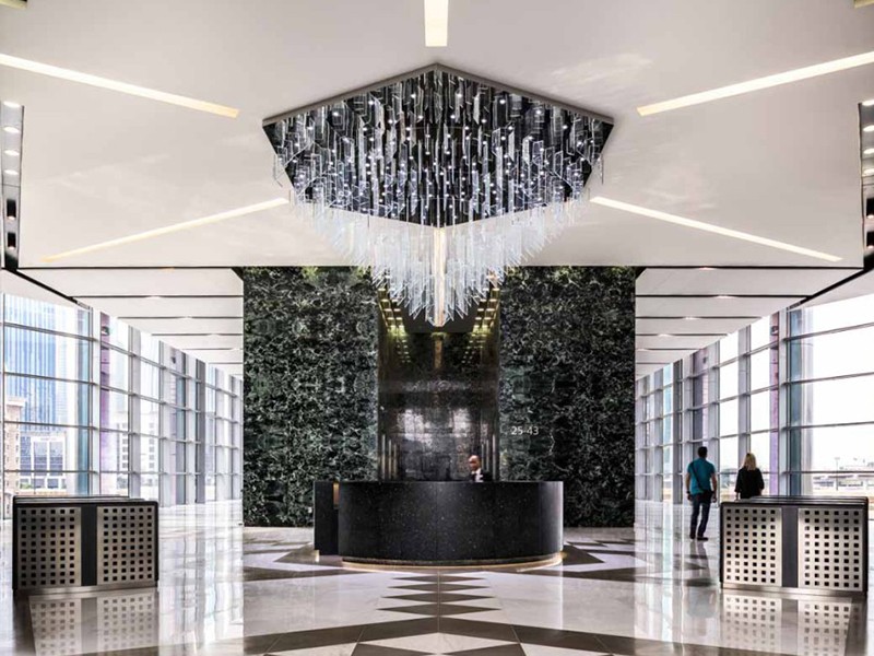 Multi-Layer Crystal Chandelier for Hotel Foyer