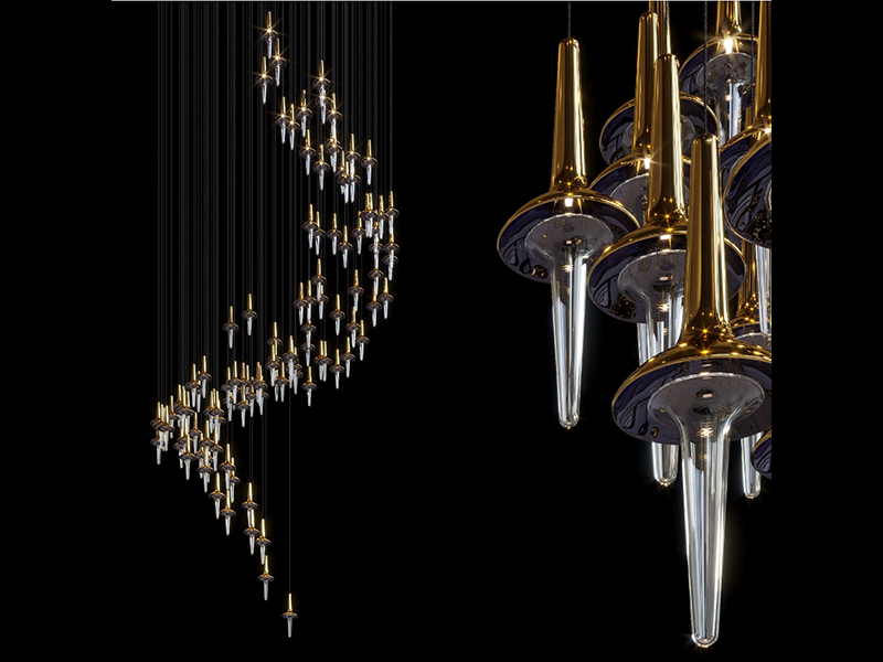 Villa Large Led Crystal Chandelier