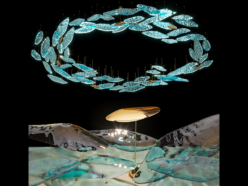 Luxe Crystal Cascade Chandelier