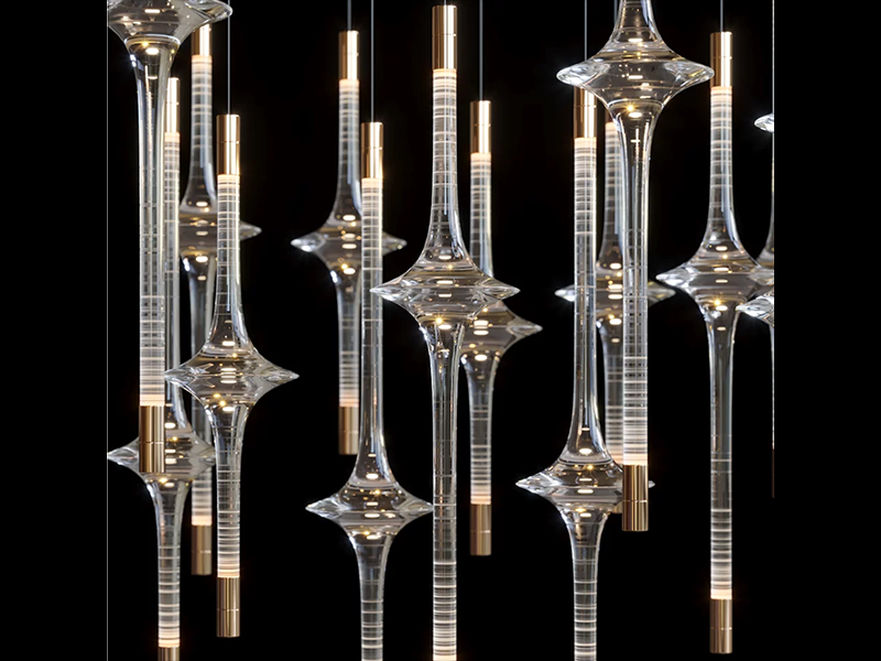 Crystal Cascade Chandelier