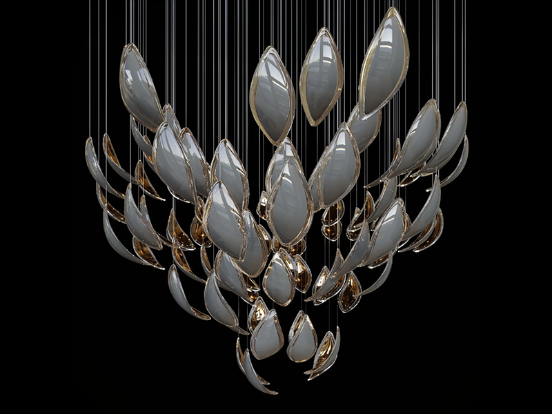 Luminous Reflection Chandelier