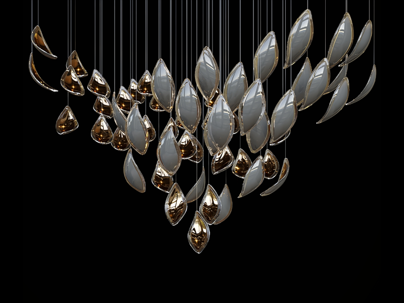 Luminous Reflection Chandelier